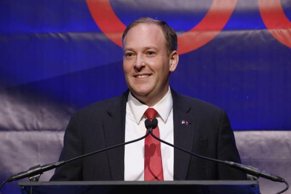 Republican gubernatorial candidate Lee Zeldin addresses supporters at his election night party, just after midnight on Wednesday, Nov. 9, 2022, in New York. 